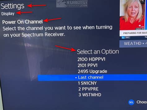 change spectrum box preselected chanel|spectrum dvr box default channel.